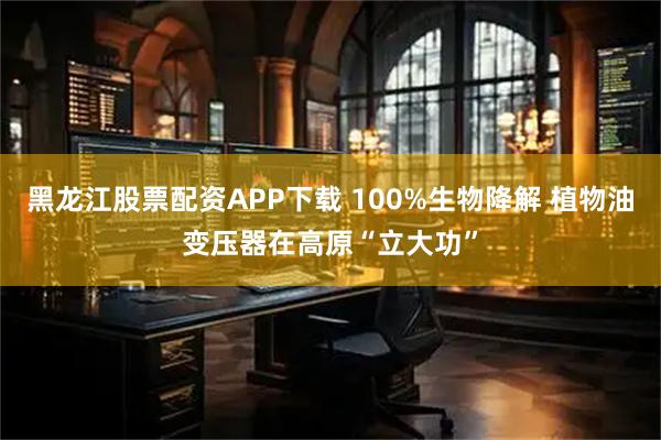黑龙江股票配资APP下载 100%生物降解 植物油变压器在高原“立大功”